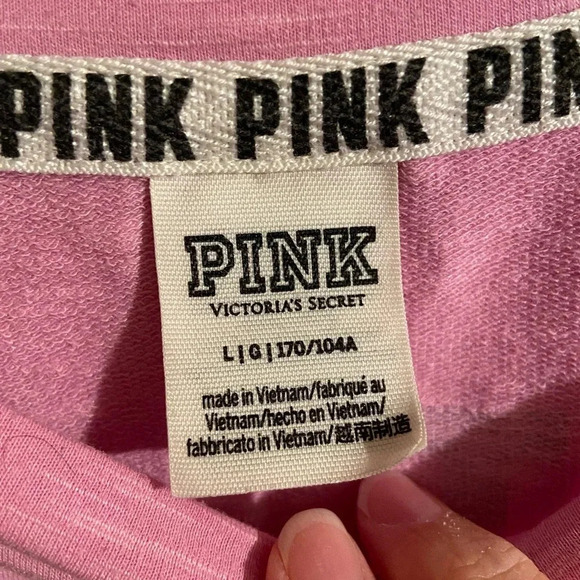 Victoria’s Secret PINK It’s You Not Me Scoop Neck Sweatshirt Large - Picture 2 of 8